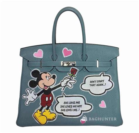 Hermès Birkin Bespoke Mickey Mouse Bag 35cm 